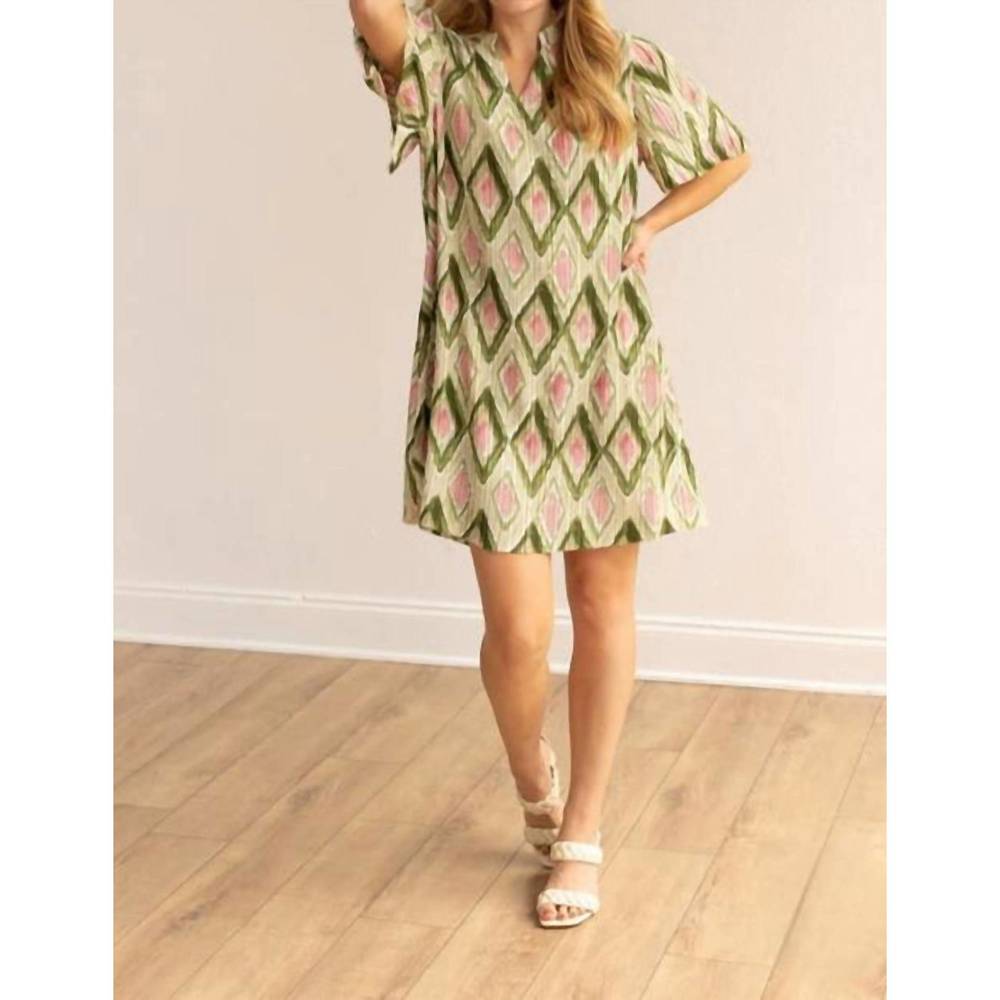 NEW SOUTHERN GRACE the jackie triangular mini dress in multi